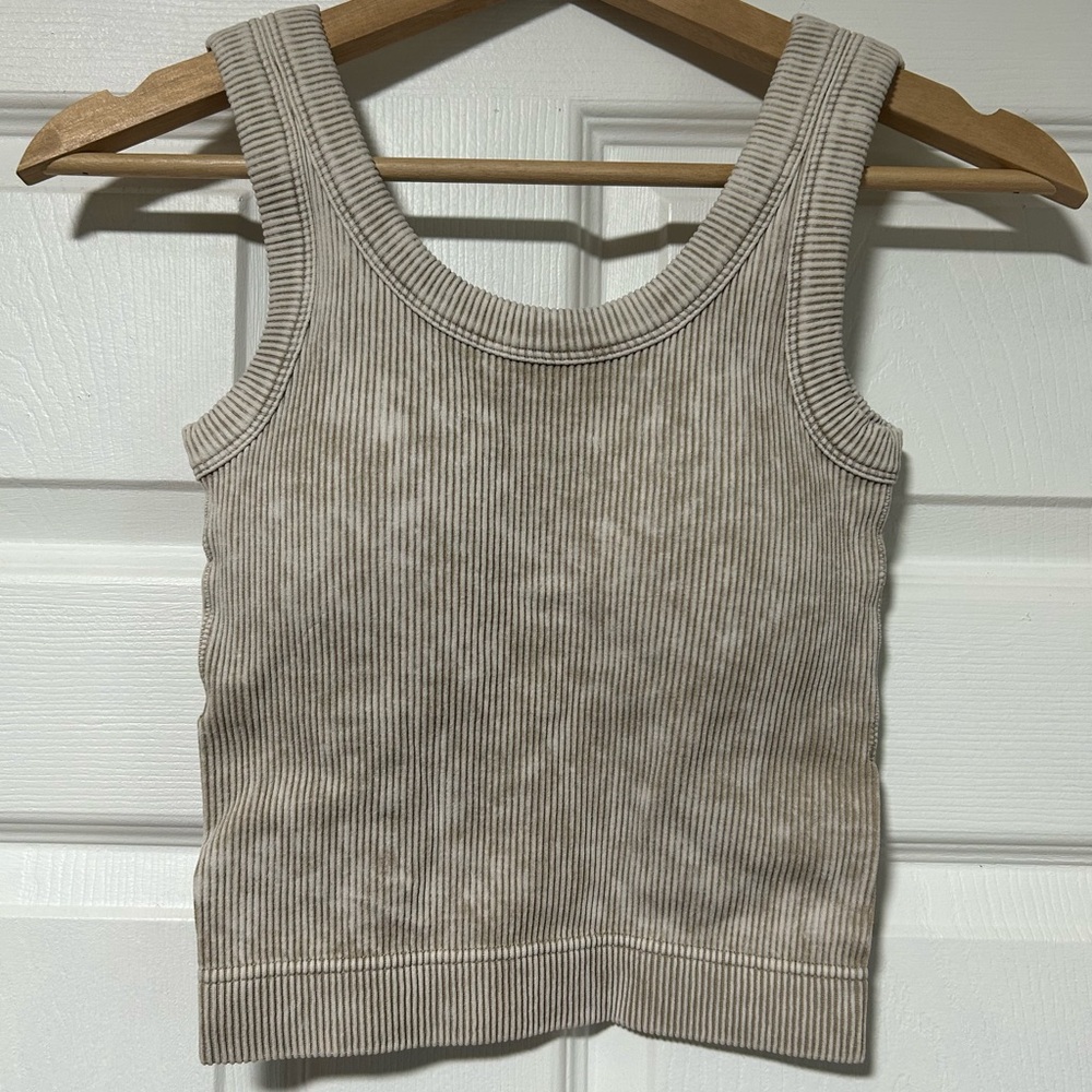 Zenana Women's Ribbed Padded Ash Mocha Brami Tank - S/M